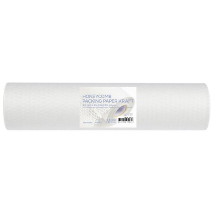 PaperPhant 벌집 크라프트 종이 완충재 포장지 380mm폭 50M길이, 화이트