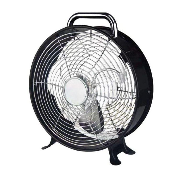 데스크 선풍기 바닥 환풍 메탈선풍기 책상용 10 인치 블랙