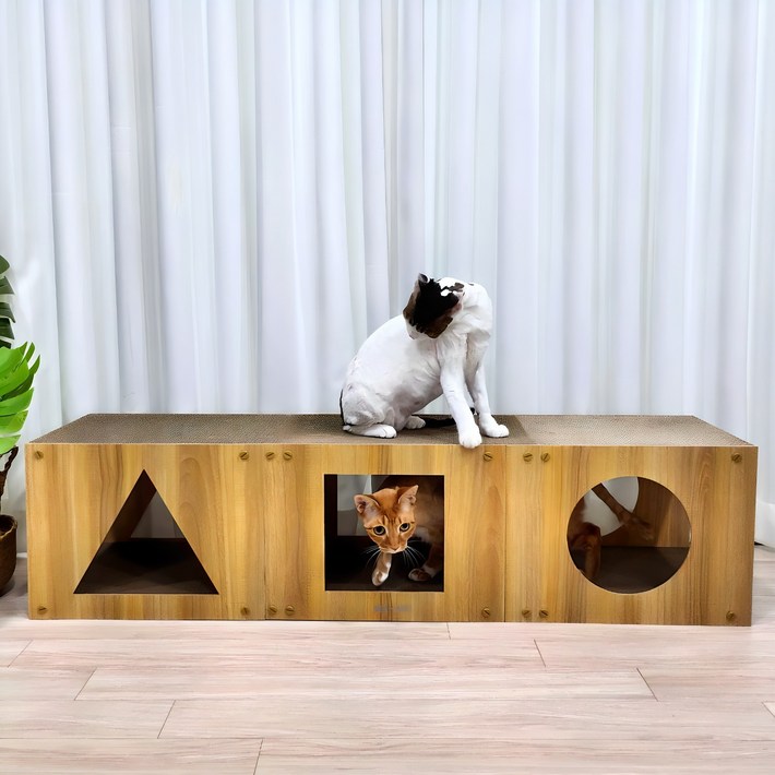 마아,고양이 스크래쳐 대형 터널 스크래쳐 숨숨집 125cm
