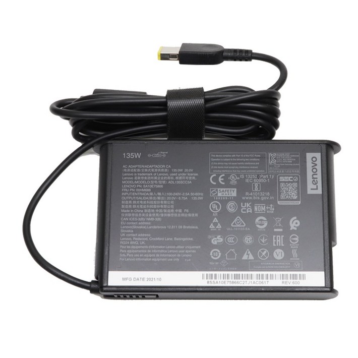 레노버 20V 6.75A 135W slimtip 사각팁 IdeaPad Y700 Y5070 Yoga 9 15IMH5 충전 신형 어댑터