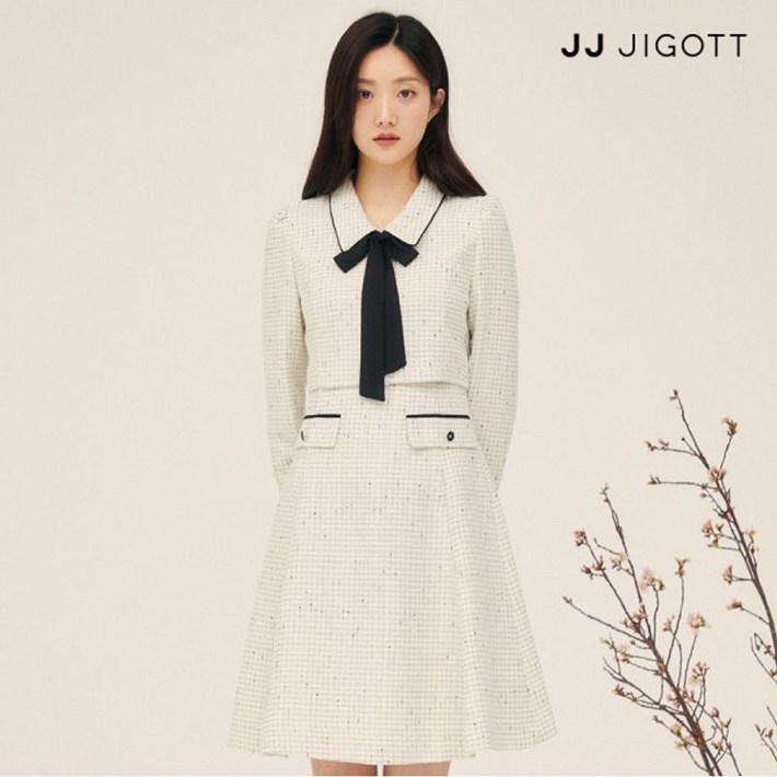 JJ지고트    플랩 장식 재킷 트위드 원피스 GP2M0OP911