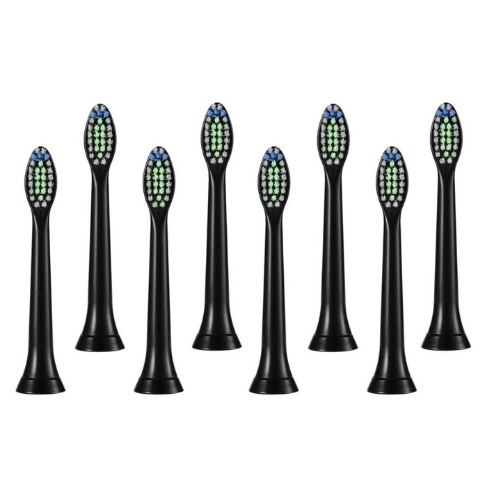 필립스 전용 전동칫솔 호환 리필모 HX9350 HX9351 HX9352 호환 칫솔모 블랙, 8개, 필립스 블랙