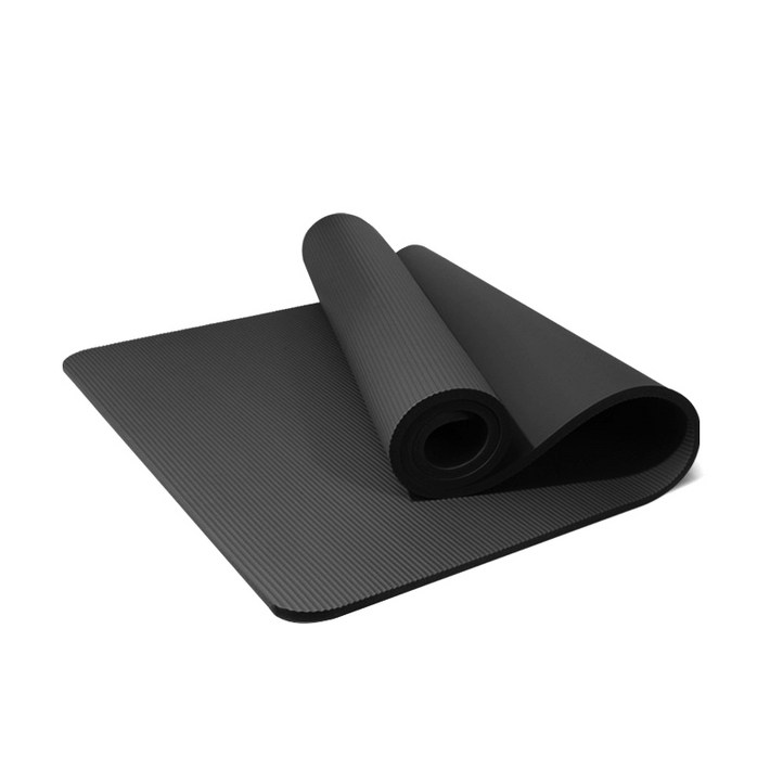 YOUPAN 완전 넓고 편한 고밀도 프리미엄 와이드 요가매트, D 블랙 세트, 1개