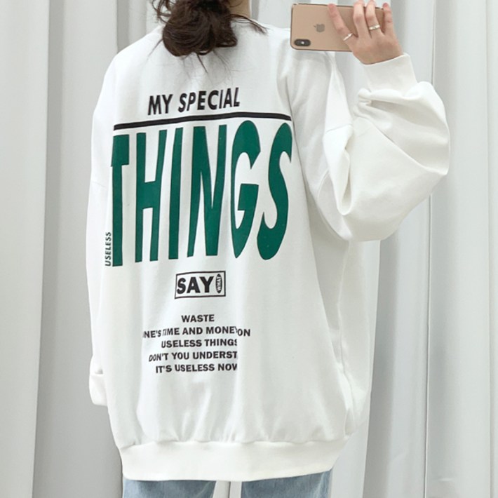 티데일리 띵스 오버핏 맨투맨 티데일리 띵스 오버핏 맨투맨