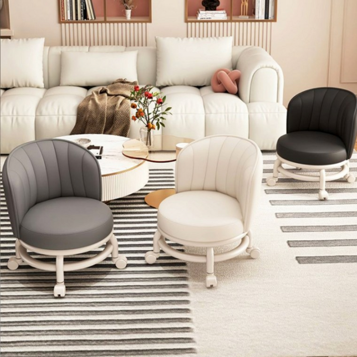 슬생ON 등받이 360도 회전 바퀴 의자 이동 간이 앉은뱅이 체어 김장