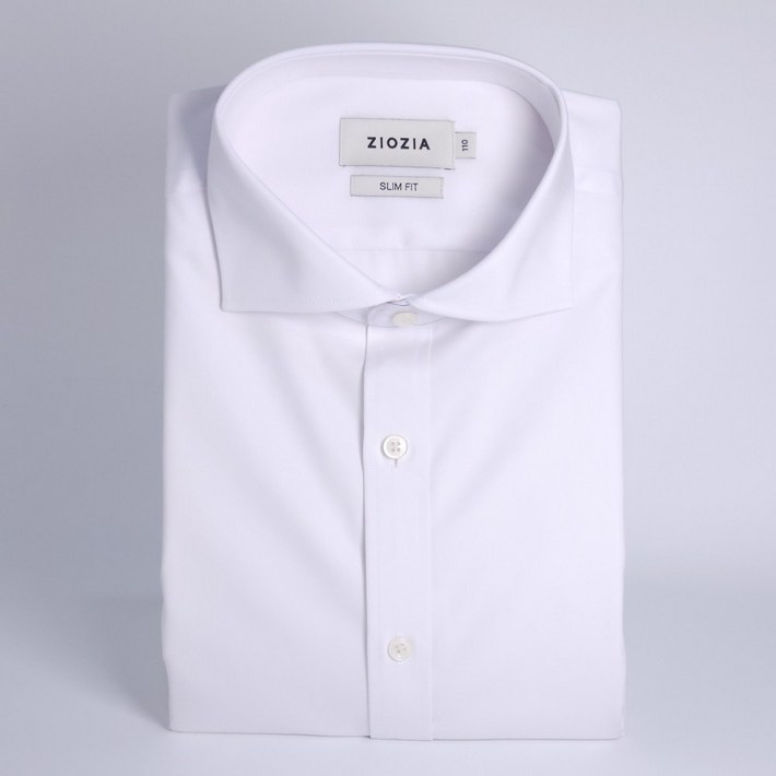 백화점 상품 지오지아 남성 와이셔츠 화이트 블루 슬림핏 스판 IV1107