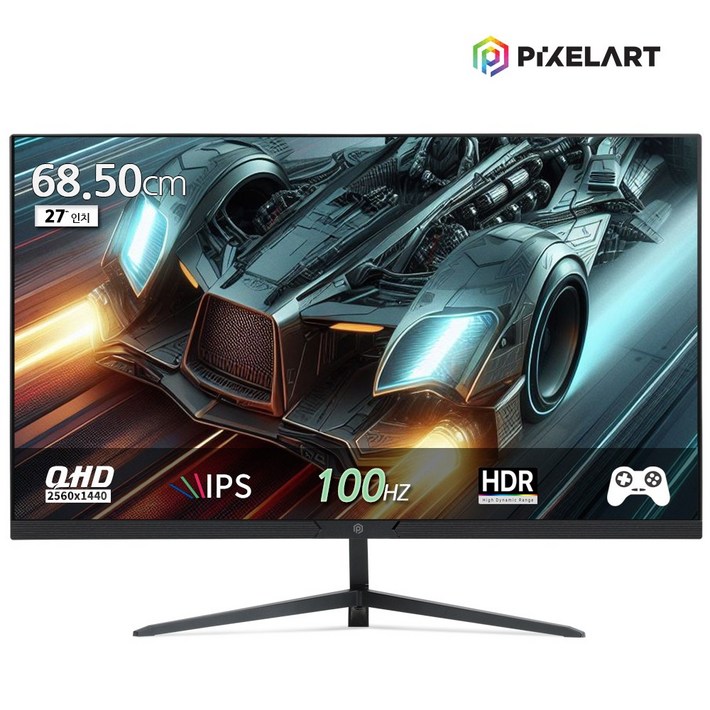 연말이벤트픽셀아트 PIXELART PAQ2710F 일반스탠드 100Hz QHD IPS 27형 모니터 무결점