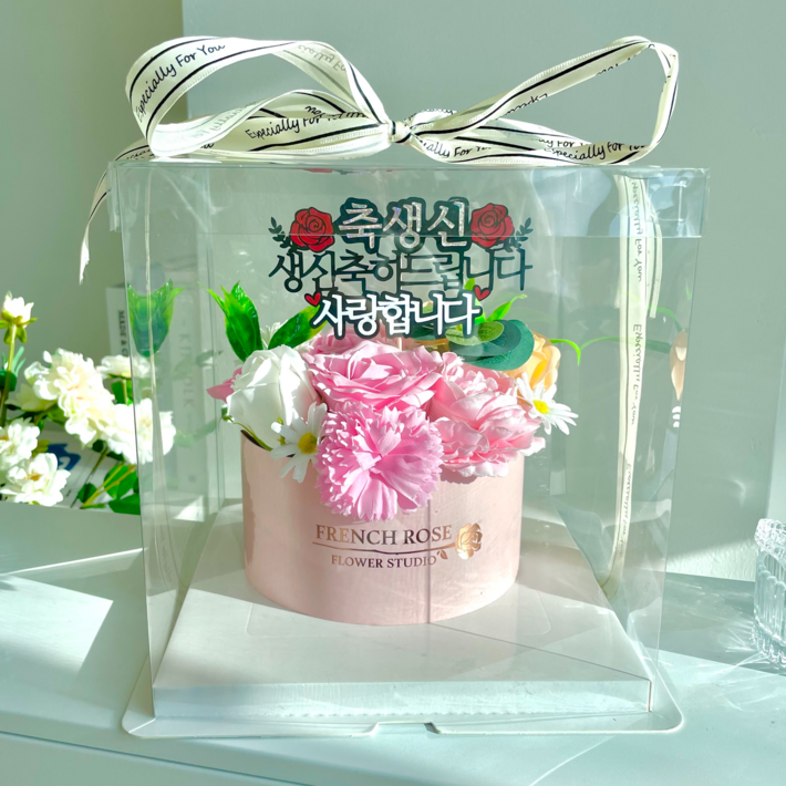 토퍼.카드제작.투명상자돈나오는 돈케이크 반전 용돈박스 환갑 칠순 생신 이벤트