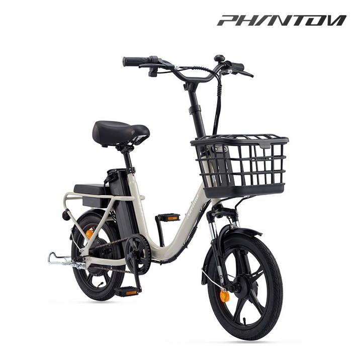 삼천리 2026 16 팬텀 어라운드 전기자전거 2인용 바구니 자전거 파스전용, 샌드 베이지, 스틸