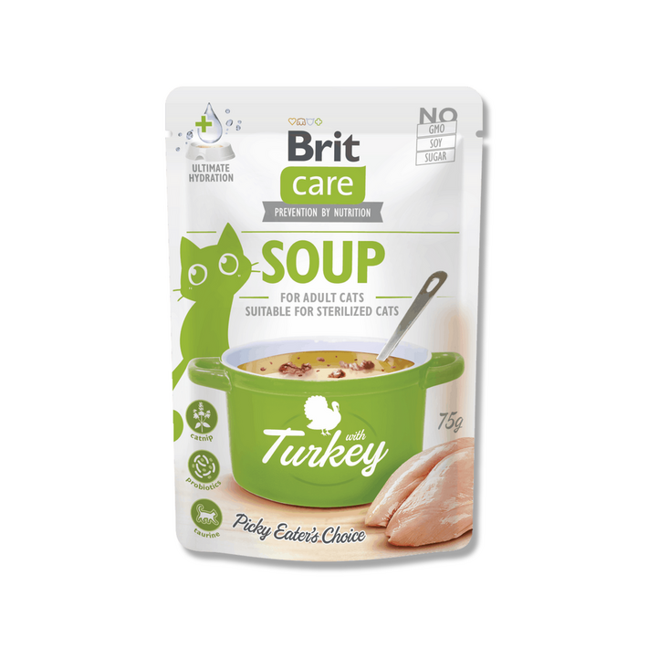 유통기한 임박 할인 26년5월2일까지 브릿 케어 고양이 음수량 증가 도움 스프 드링크 칠면조맛 x15개입 75g