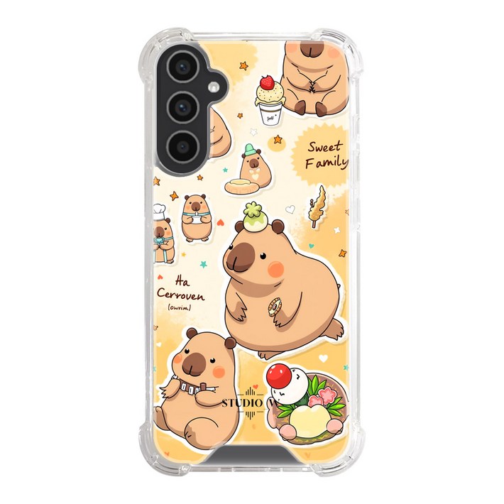 Capybara 그림 맥세이프 핸드폰 케이스 젤리 하드타입