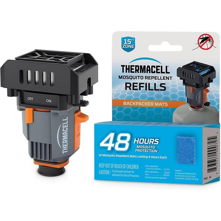 써마셀 백패커 모기퇴치기 훈증기48시간 향 매트 Thermacell Backpacker Mosquito