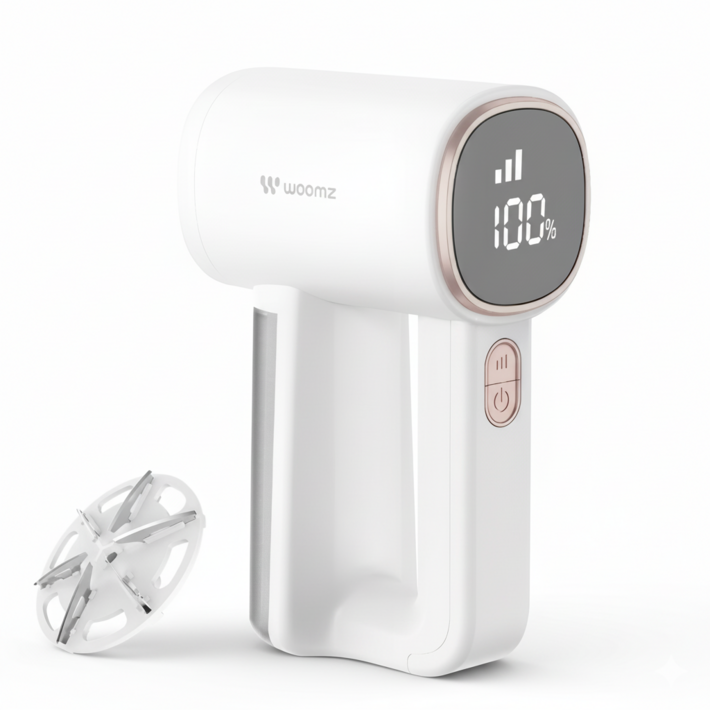 움즈 보풀제거기 세탁소용 충전식 전기식 6중날 보푸라기제거, WZLX700