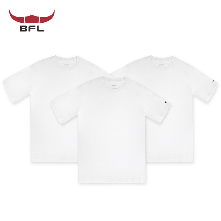 BFL 사계절 남녀공용 30수 순면 라운드 무지 반팔티 3P BFL 사계절 남녀공용 30수 순면 라운드 무지 반팔티 3P