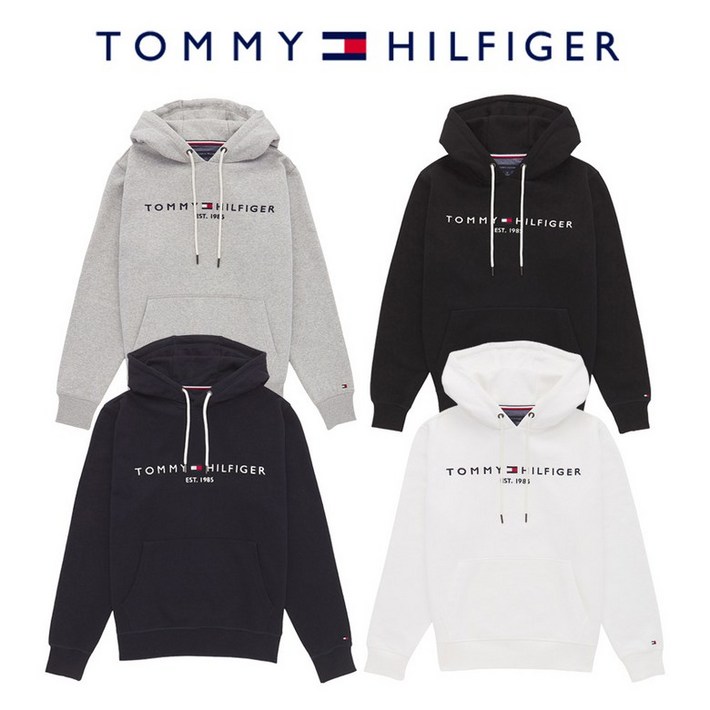 타미힐피거 TOMMY HILFIGER 남녀공용 기모후드 티셔츠 4색상 603960