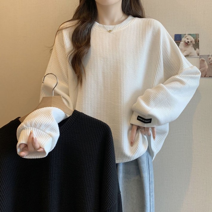 신나몰 데일리룩 긴팔 상의 루즈핏 오버핏 티셔츠 맨투맨