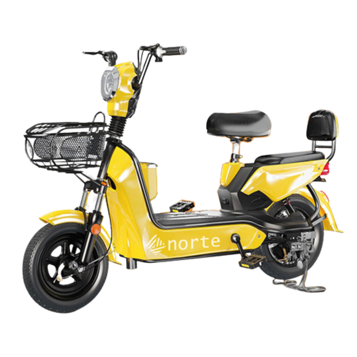 전동 스쿠터 전기 자전거 팻바이크 성인용 출퇴근 미니벨로, 옐로우, 스틸
