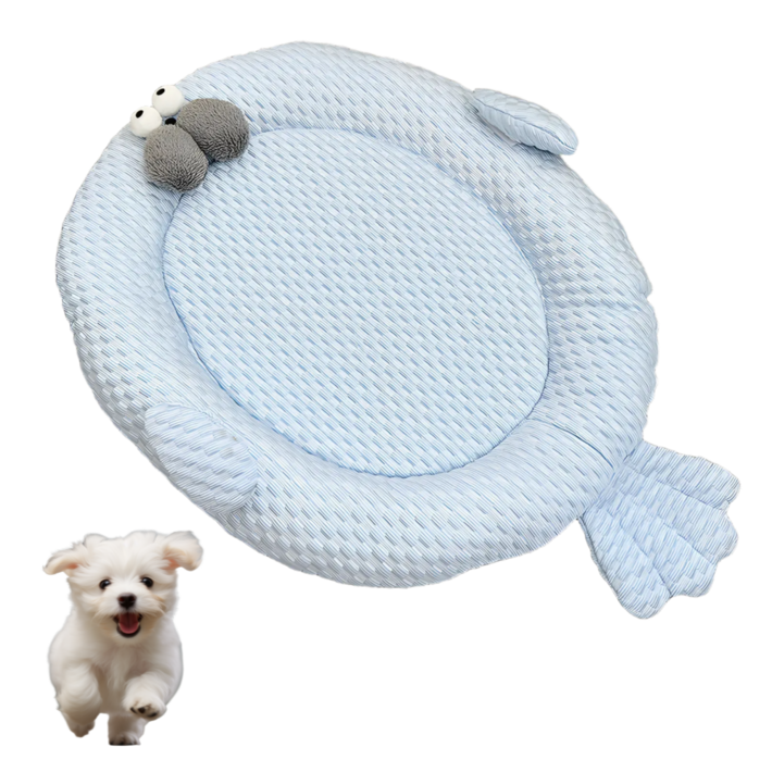 킵틸 털안붙는 펫 강아지 쿠션 쿨방석, 1개, 블루