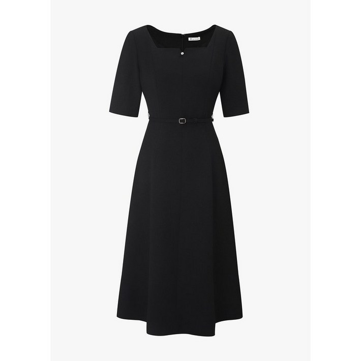 [백화점매장정품] 잇미샤 스퀘어넥 반팔 벨티드 원피스 ITP6YOP850 하객룩 치마