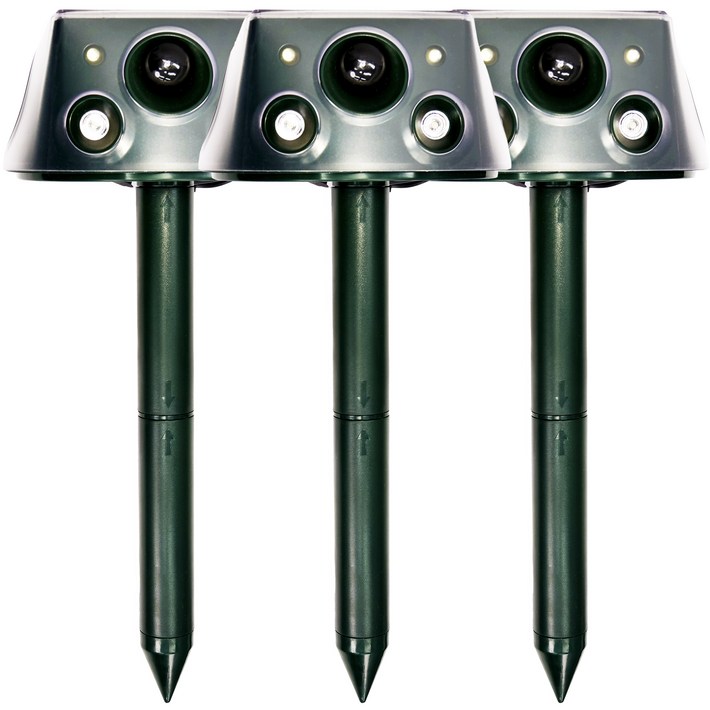 야생동물 퇴치기 차우 태양광 적외선 강력진동 초음파 LED 경고음