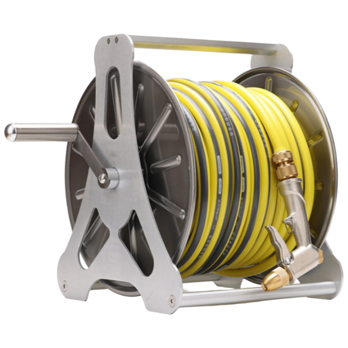 52m 최고급분사기 옐로우 릴호스 스테인레스 릴 호스 고압분사기 정원 호수 물