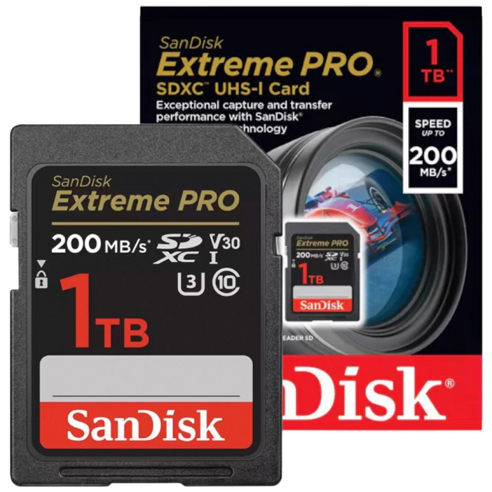 샌디스크 정품 SD 메모리카드 Extreme Pro 익스트림 프로 SDXC 평생보증 Lifetime Limited, 1개, 1TB