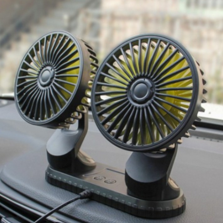 모니라 듀얼 헤드 각도 조절 차량용 선풍기