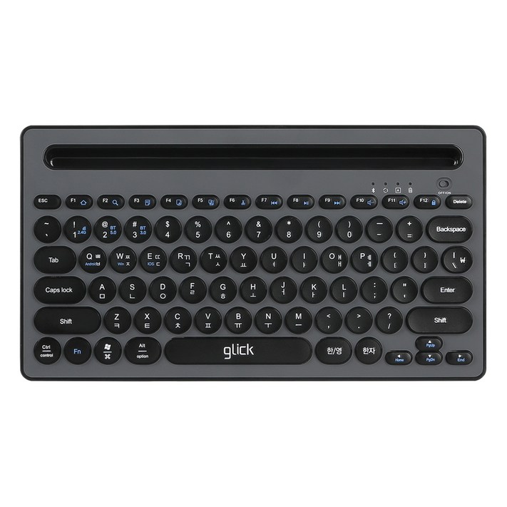 지클릭커 OFFICEPRO WK40 패드폰 무선, 블랙그레이, WK40, 무소음