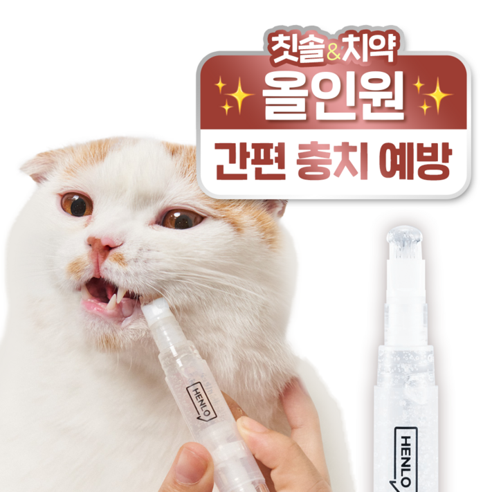 헨로포우 반려동물 치약함유 된 양치펜 6g, 6g, 2개