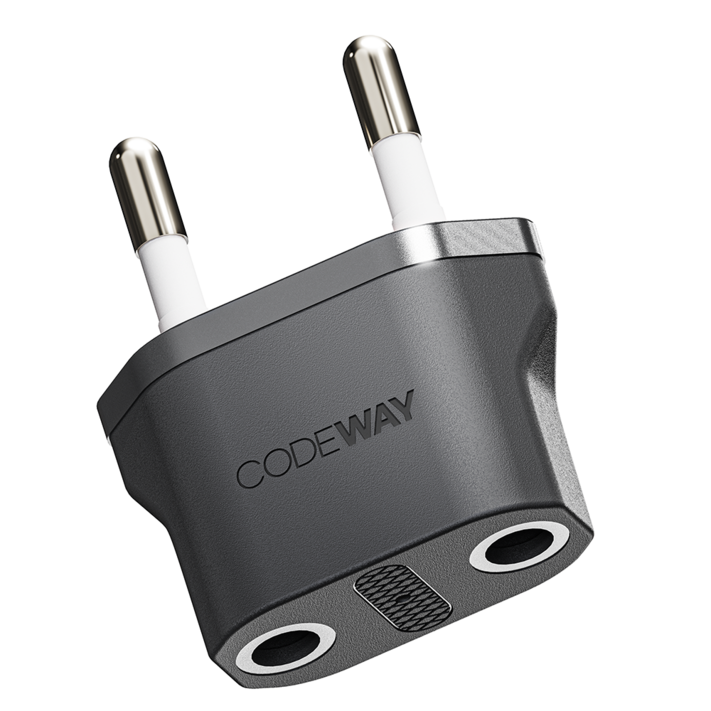 코드웨이 돼지코 220V 변환 유럽형 플러그 35 x 43 mm