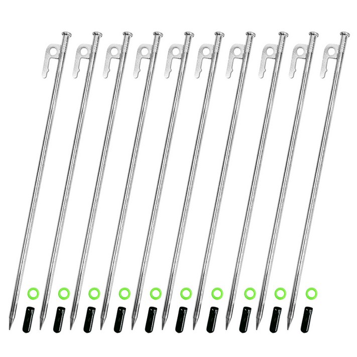 캠핑 고강도 단조팩 40cm 10개 텐트 타프 핑거 팩