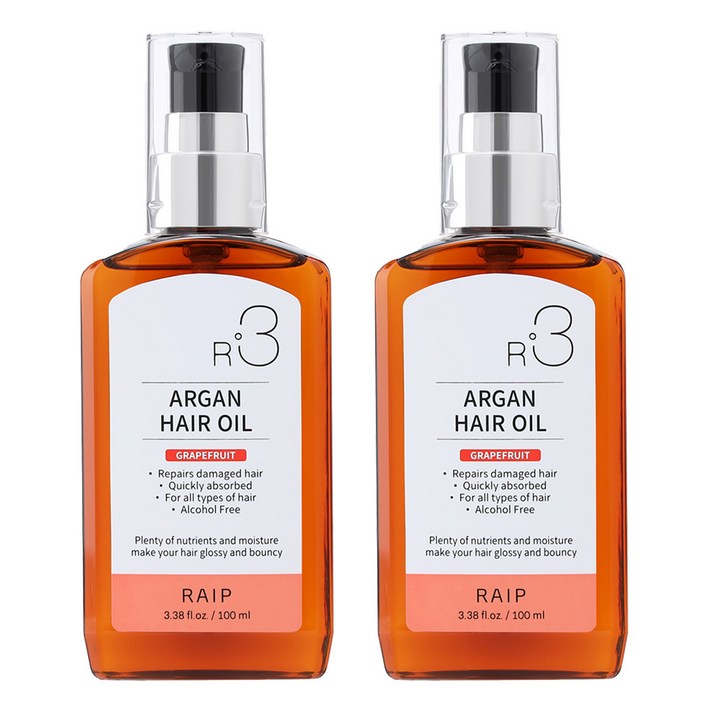 라입 R3 아르간오일 헤어에센스 자몽 100ml 2개, 100ml, 2개