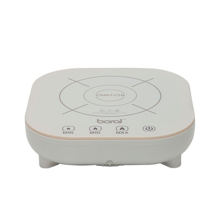 보랄 미니 1구 인덕션 전기레인지 화이트 프리스탠딩 터치 3단 조절