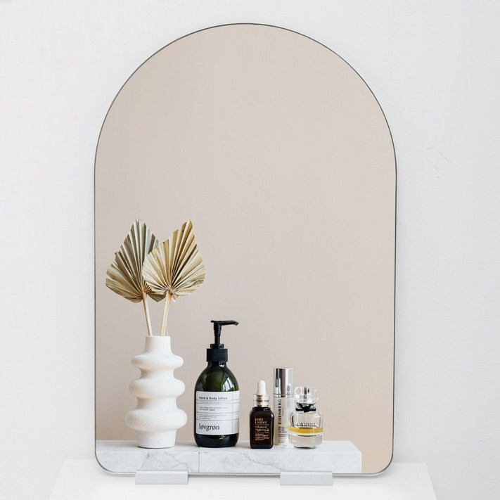 노프레임 아치형 디자인 거울 감성 인테리어 탁상 화장대거울