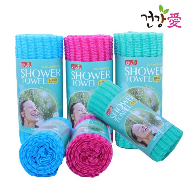 일본 타츠네 키위 까슬한 목욕 샤워타올 2p0