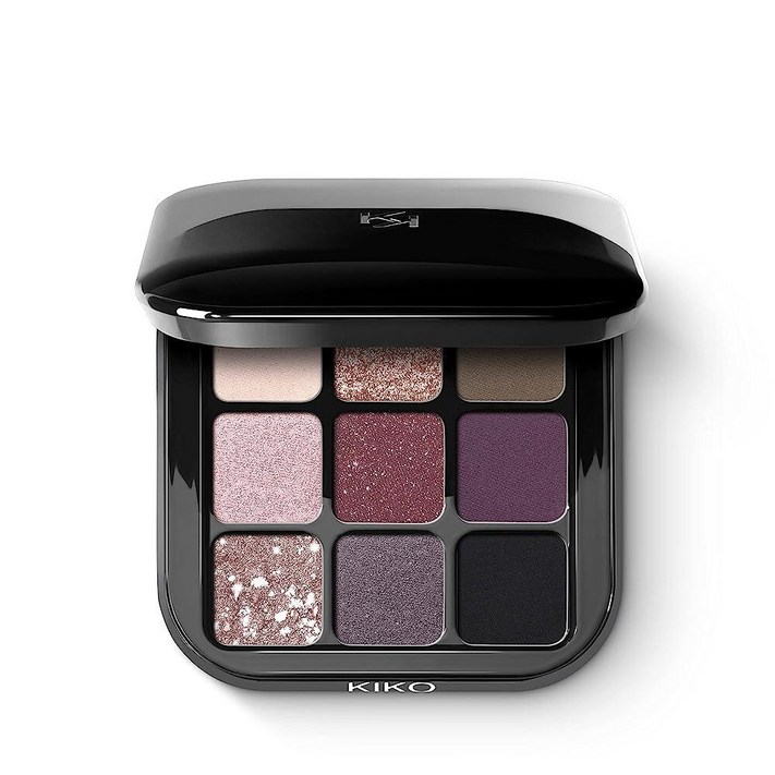 KIKO Milano Glamour 멀티 피니쉬 아이섀도우 팔레트 04  다양한 마감의 의 아이섀도우가 있는