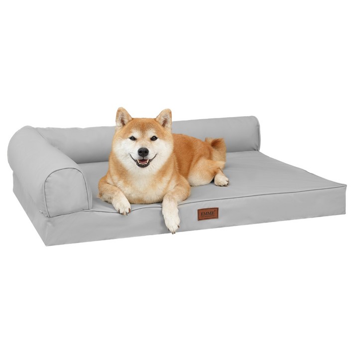 EMME L형 애견용 침대 방수방상 펫침대, 1개, 스크래치 가죽Light Gray