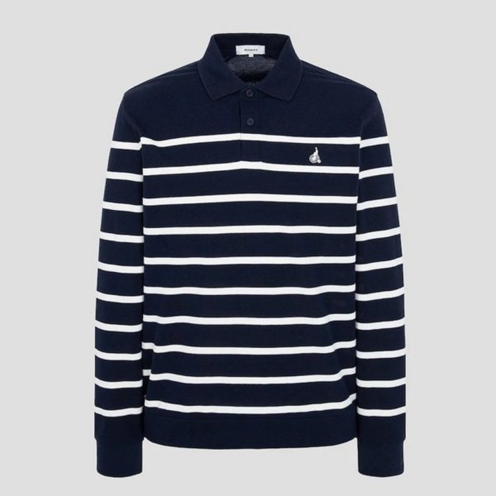 국내매장정품 빈폴 남성 티셔츠 25SS 피케 스트라이프 칼라넥  네이비BC5141C14R 빈폴멘 선염 스티치 배색 긴팔 셔츠 솔리드 그린 자수