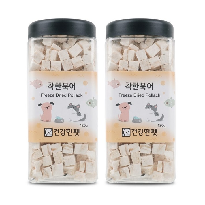 건강한펫 동결건조 착한북어 120g x 2통 건강한펫 동결건조 착한북어 120g x 2통