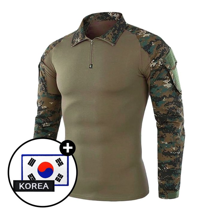 택티컬 전술 컴뱃셔츠 긴팔  컴뱃티셔츠 아웃도어 군인 간부 강철부대 등산