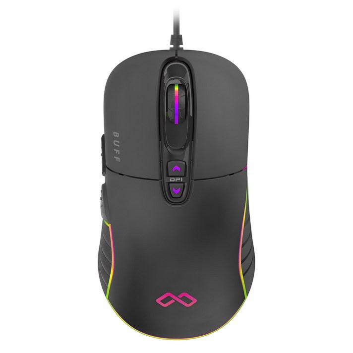 맥스틸 저소음 게이밍 유선 마우스 GMBUFF G10 PRO, GMBUFF G10 PRO, 블랙