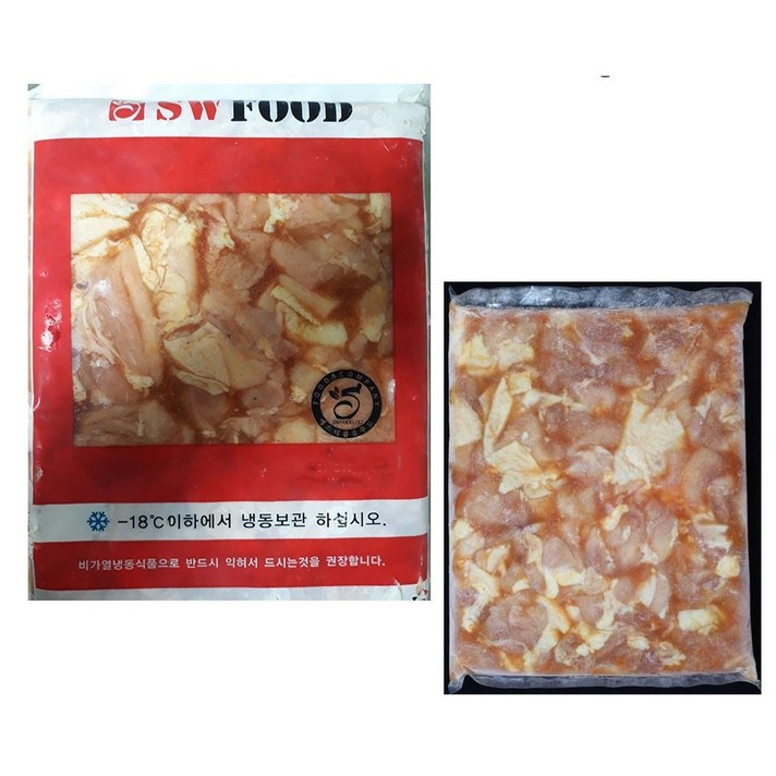 브라질산 염지닭갈비 뼈없는다리살, 1개, 2kg