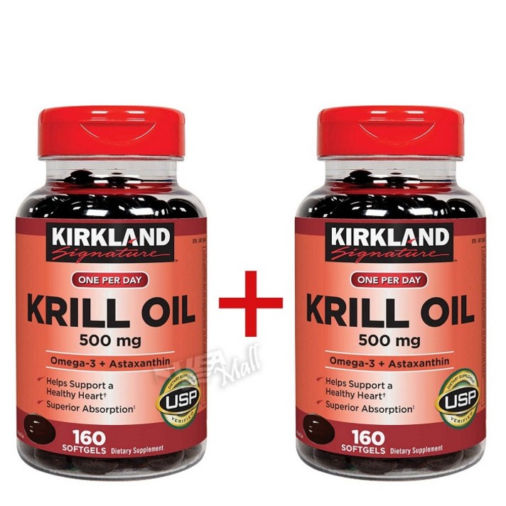 [1+1]커클랜드 크릴오일 500MG 160소프트젤 KIRKLAND