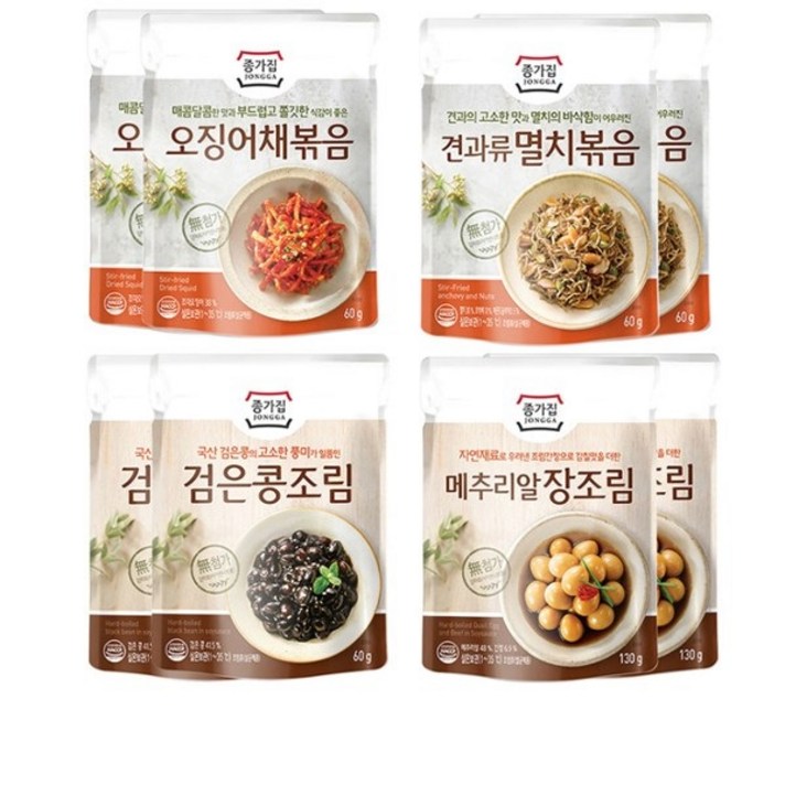 코스트코 종가집 상온반찬 4종 혼합팩 1호 총 8팩, 1세트