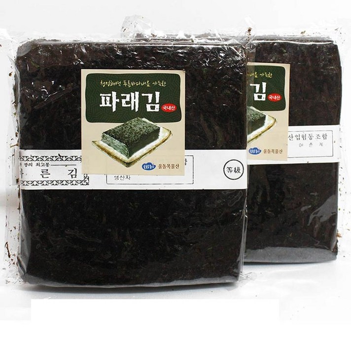 울돌목 맛좋은 완도산 햇 파래김 100매+100매 180g, 1개