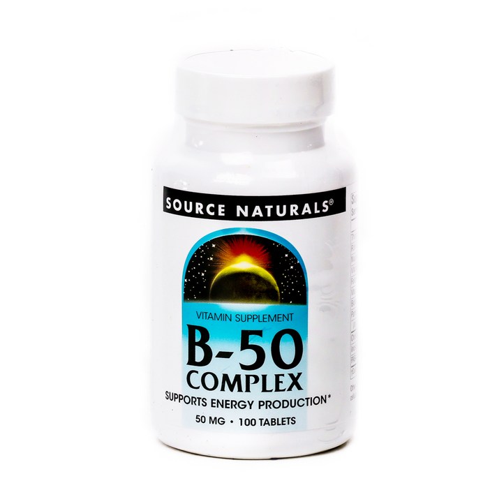 소스내츄럴스 B-50 컴플렉스 50mg 타블렛, 100개입, 1개