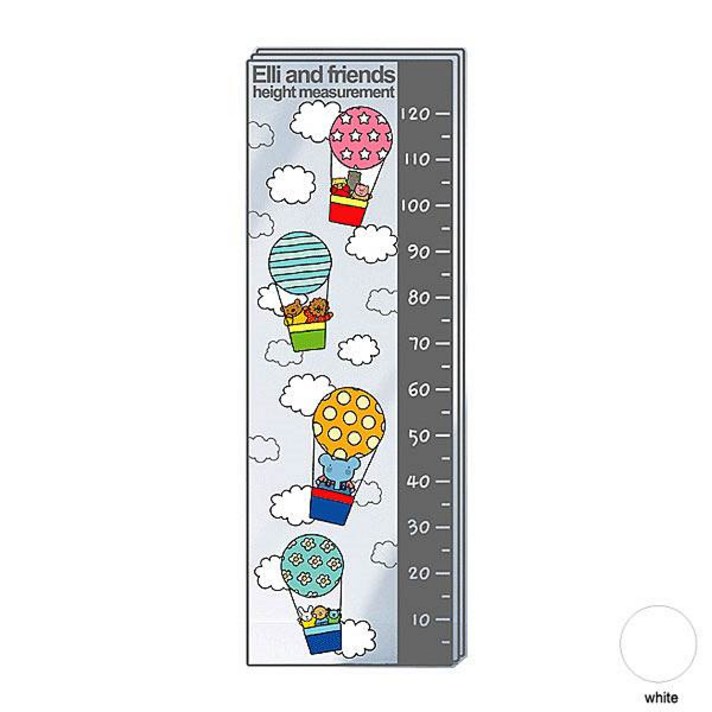 [뭉키데코]키재기스티커_엘리 기구여행 키재기 120cm, 화이트