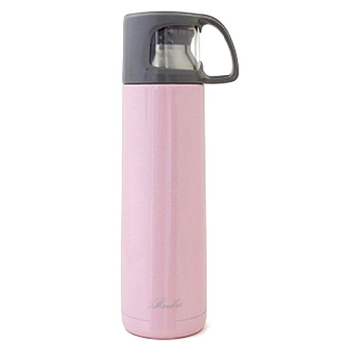 프로디아 컵 일체형 진공 보냉보온병, 핑크, 500ml