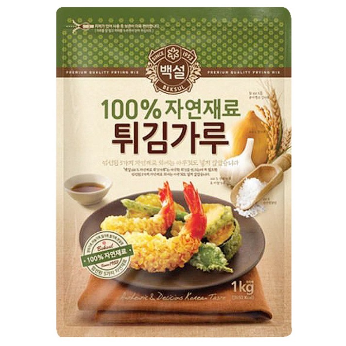 백설 자연재료 튀김가루, 1kg, 1개