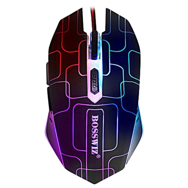 보스위즈 게이밍 유선 마우스, BM-326, 블랙